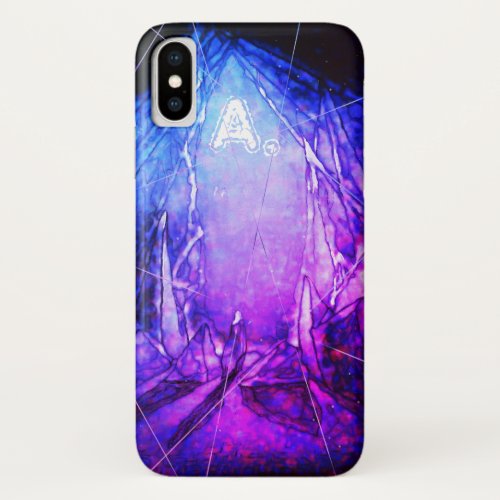 Ascension Fantasy Crystal Cave  Monogram iPhone XS Case