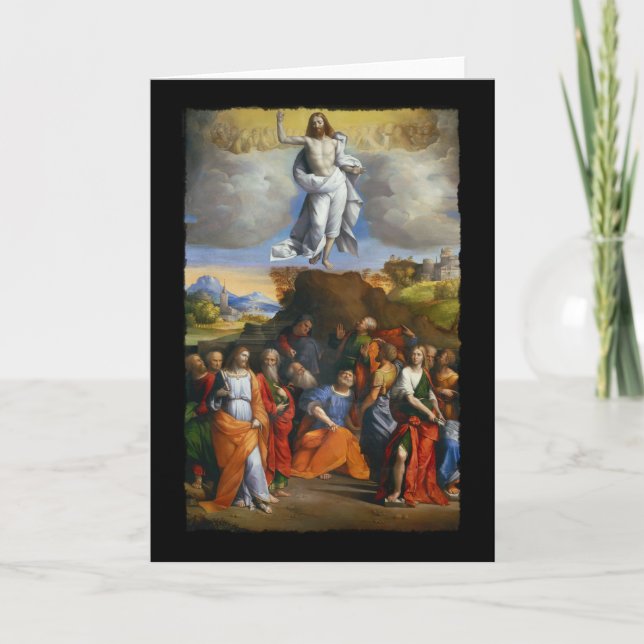 Ascension into Golden Clouds Holiday Card (Front)
