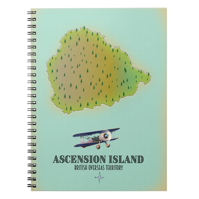 Ascension island british overseas territory map notebook (Front)