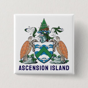 Ascension Island coat of arms Button