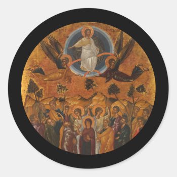 Ascension Of Christ In Truth And Love Classic Round Sticker by dmorganajonz at Zazzle