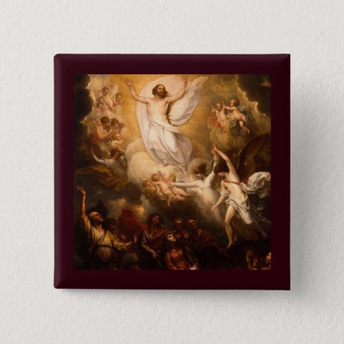 Ascension of Christ with Angels Button