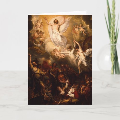 Ascension of Christ with Angels Card