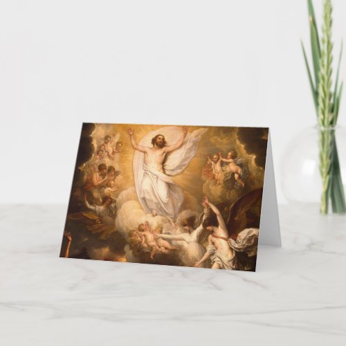 Ascension of Christ with Angels Card