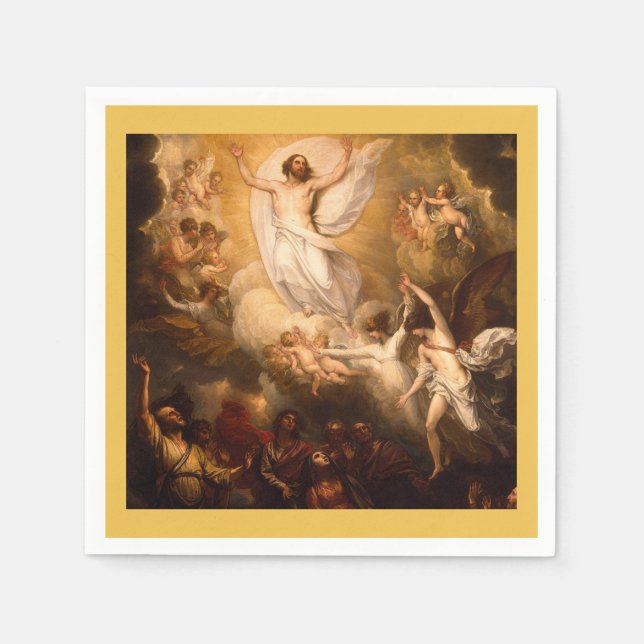 Ascension of Christ with Angels Paper Napkins (Front)