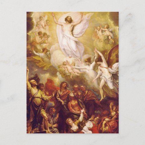 Ascension of Christ with Angels Postcard