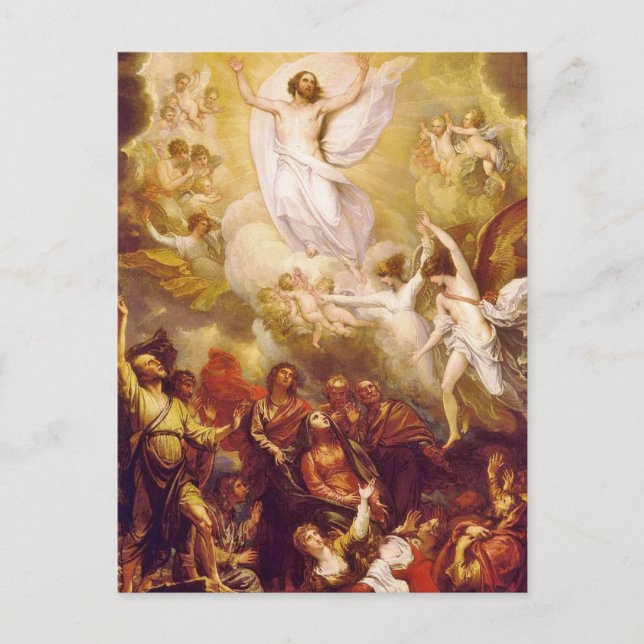 Ascension of Christ with Angels Postcard (Front)
