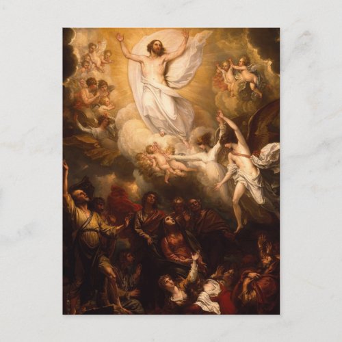 Ascension of Christ with Angels Postcard