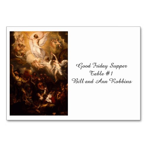 Ascension of Christ with Angels Table Number