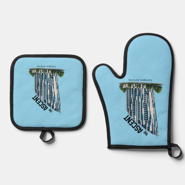 Ascent Collection - Oven Mitt and Pot Holders Oven Mitt & Pot Holder Set (Front)