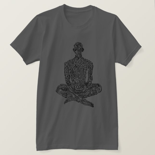 Ascetic Aesthetic (charcoal w/ black) T-Shirt (Design Front)