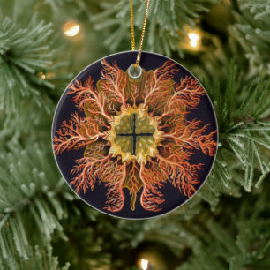 Ascidiae by Ernst Haeckel, Vintage Marine Animals Ceramic Ornament