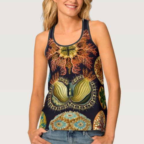 Ascidiae by Ernst Haeckel Vintage Marine Animals Tank Top