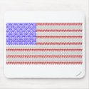 ASCII American Flag Mouse Pad