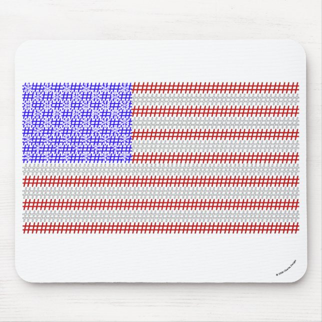 ASCII American Flag Mouse Pad (Front)
