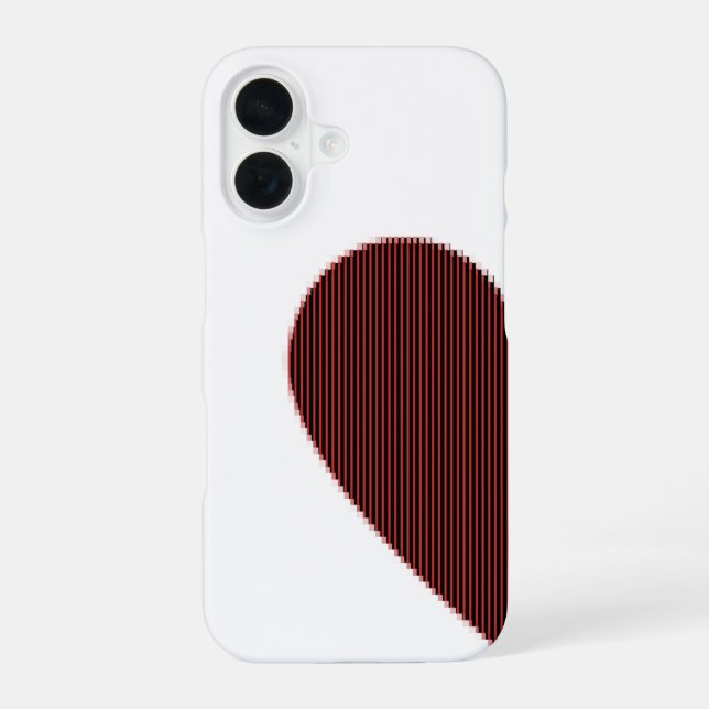 ASCII Art Connectable Heart iPhone Case (Back)