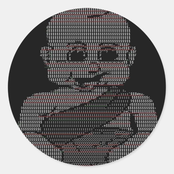 ASCII Baby Round Sticker