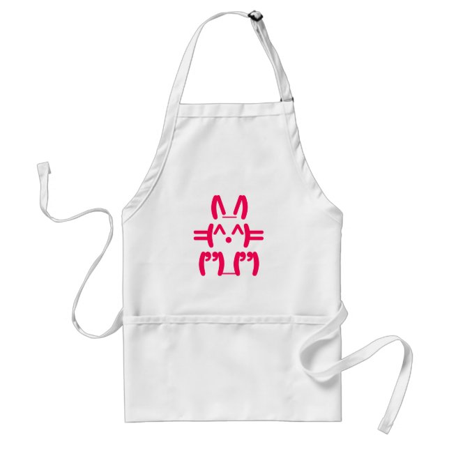 Ascii Bunny - Rabbit Cute Geek Adult Apron (Front)