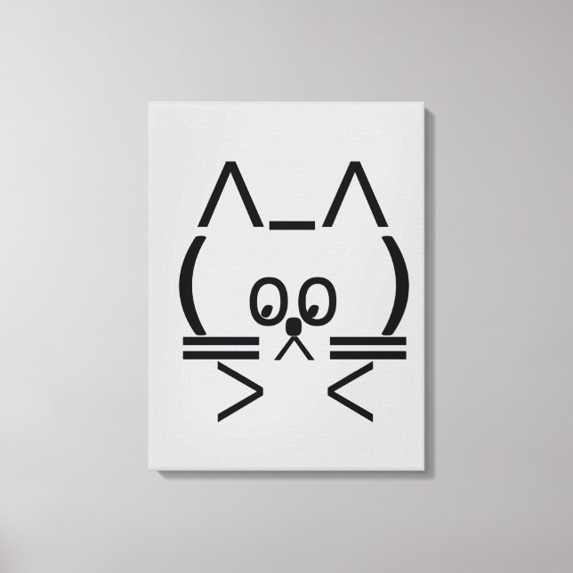 ASCII Cat Canvas Print (Front)