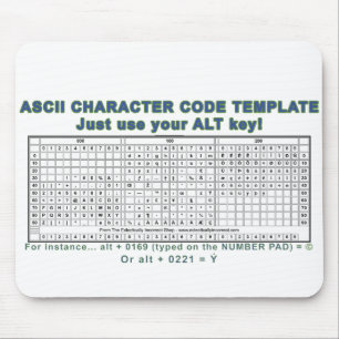 ASCII Code Mouse Pad