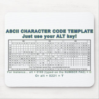 ASCII Code Mouse Pad