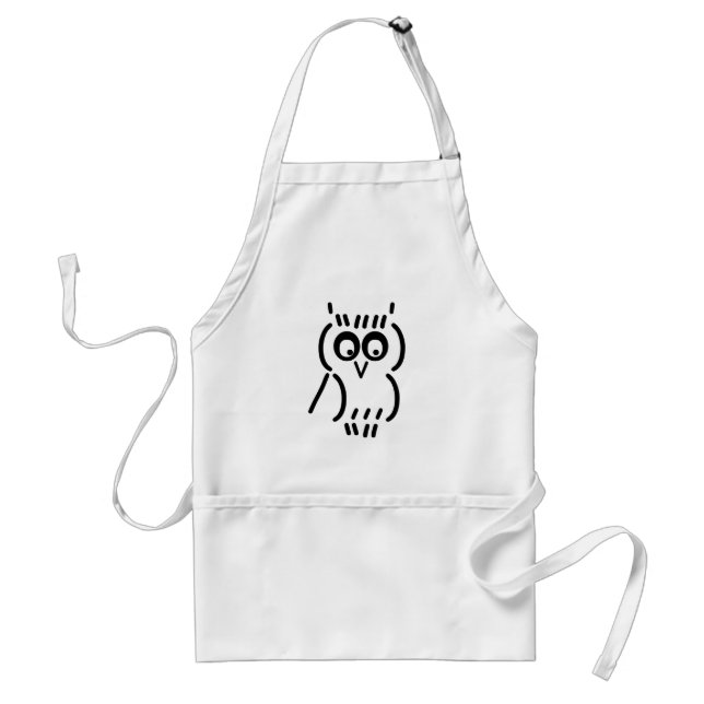ASCII Owl Adult Apron (Front)