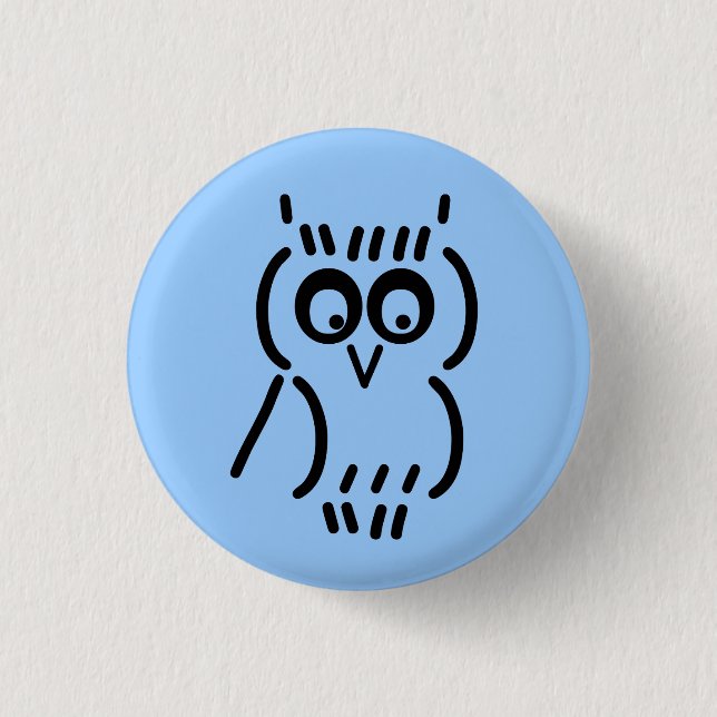 ASCII Owl Button (Front)