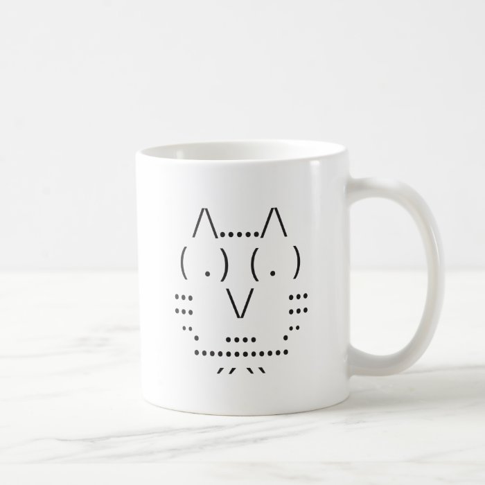 Ascii Owl Coffee Mugs