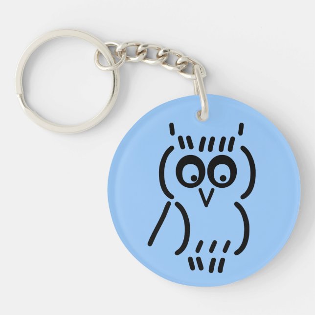 ASCII Owl Keychain (Front)