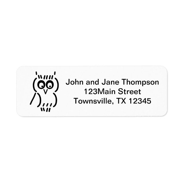 ASCII Owl Label (Front)
