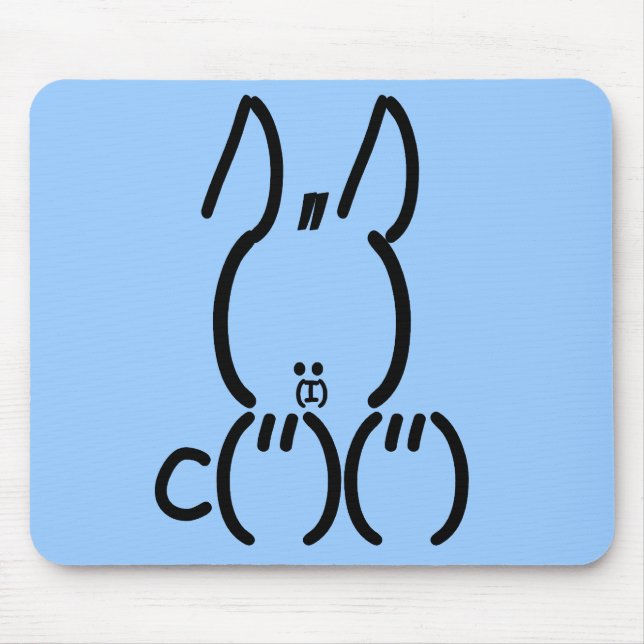 ASCII Rabbit Mouse Pad (Front)
