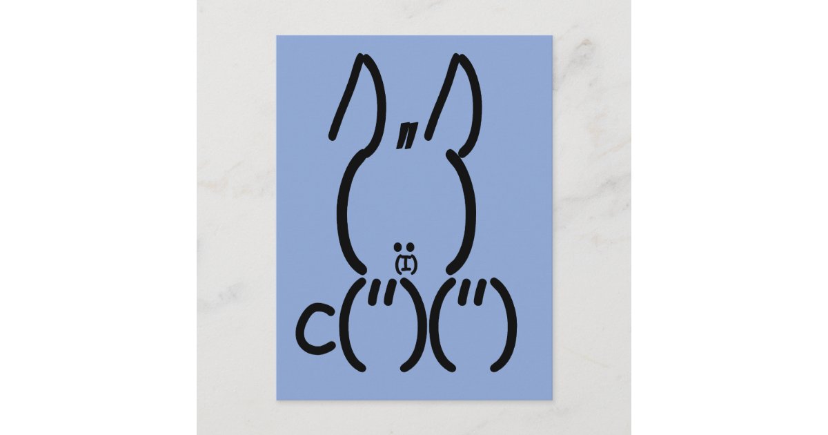 ASCII Rabbit Postcard | Zazzle