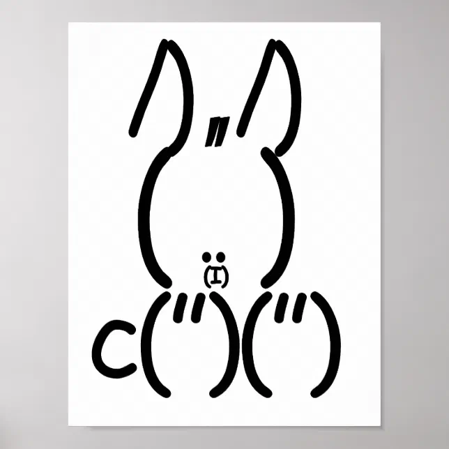 ASCII Rabbit Poster | Zazzle