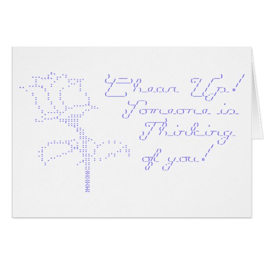 ASCII Rose - Cheer Up Cards (Front Horizontal)