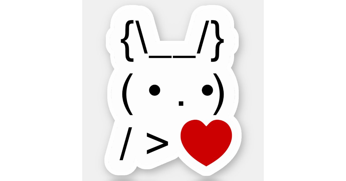 Cute Bunny Rabbit Ascii Gifts on Zazzle CA