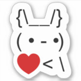 bunny u want this? / Customizable ASCII Text Art Sticker