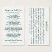 Asclepius Prayer Card (Front & Back)