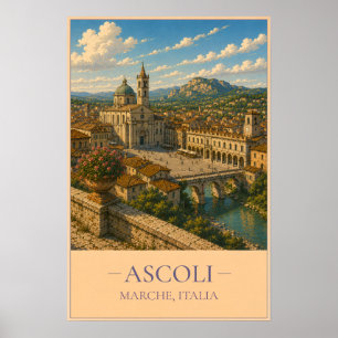 Ascoli, Italy – Vintage Travel Poster