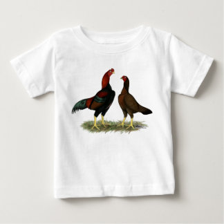 Aseel Black Red Chickens Baby T-Shirt