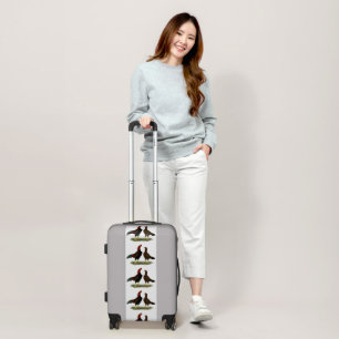 Aseel Black Red Chickens Luggage