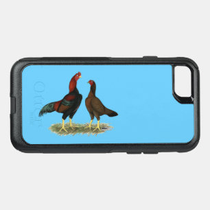 Aseel Black Red Chickens OtterBox Commuter iPhone SE/8/7 Case