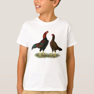 Aseel Black Red Chickens T-Shirt