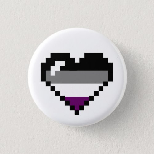 Asexual 8_Bit Retro Pride Heart Button