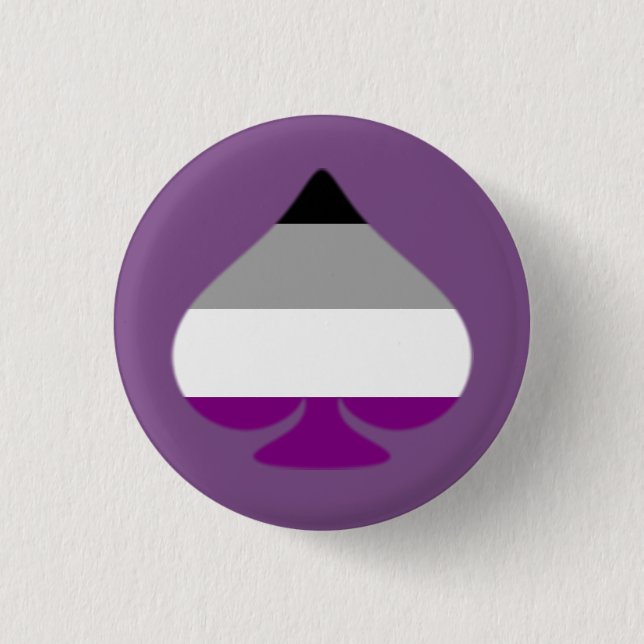 Asexual Ace of Spades Button (Front)