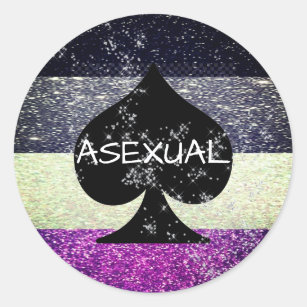 Asexual Ace Pride Glitter Stickers
