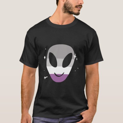 Asexual Alien Lgbtq Ace Pride Flag Space T_Shirt