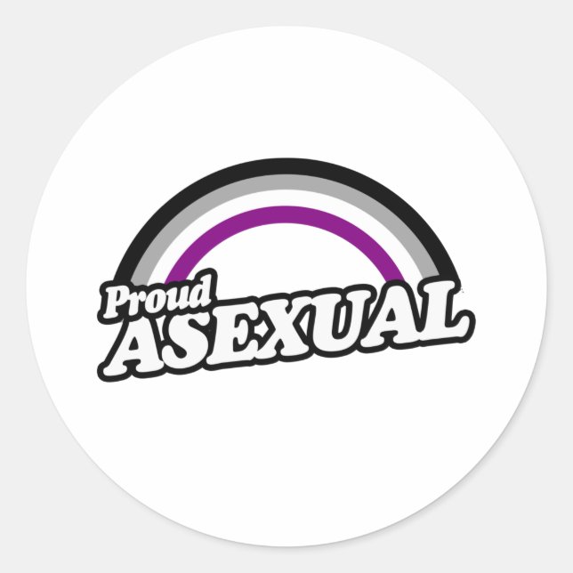 Asexual and Proud Classic Round Sticker (Front)