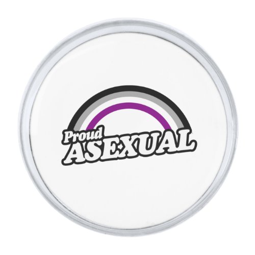 Asexual and Proud Silver Finish Lapel Pin