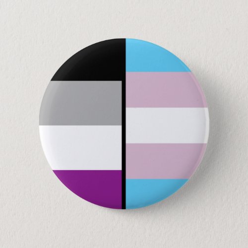Asexual and Trans Flag badge Button