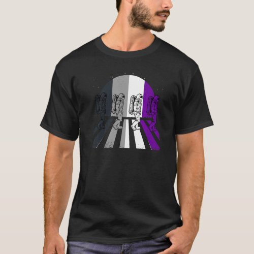 Asexual Astronaut Lgbt Q Retro Space Man Ace Pride T_Shirt